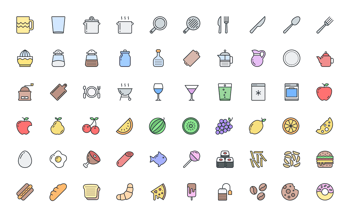 Colorful Icons - 11 Food